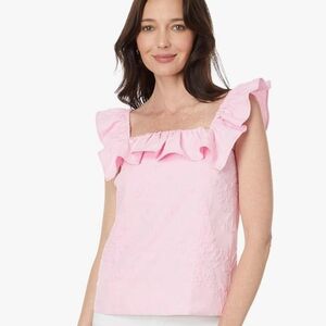 NWT Lilly Pulitzer Soft Pink Ruffle Top Size 00